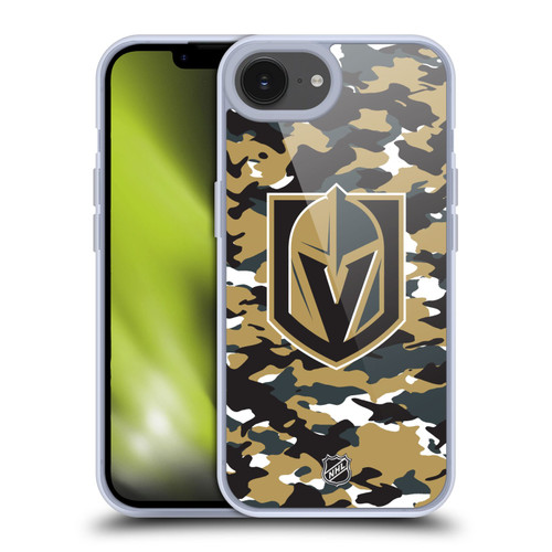 NHL Vegas Golden Knights Camouflage Soft Gel Case for Apple iPhone 16e