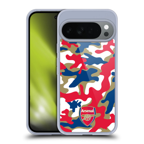 Arsenal FC Crest Patterns Camouflage Soft Gel Case for Google Pixel 10