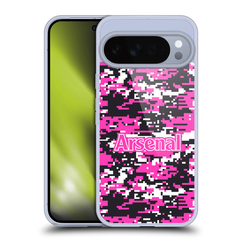 Arsenal FC Crest Patterns Pink Digital Camouflage Soft Gel Case for Google Pixel 10 Pro XL