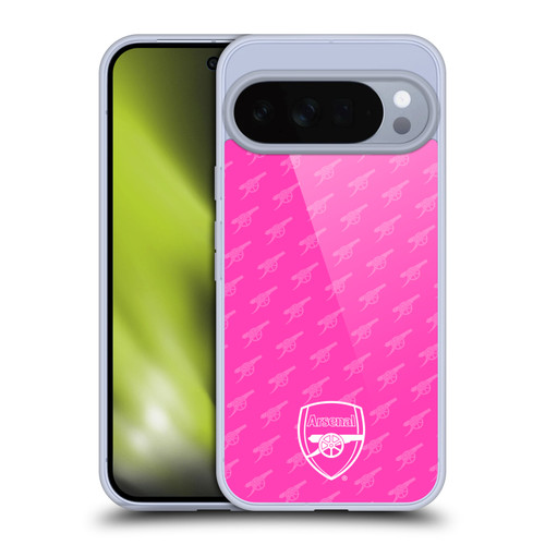 Arsenal FC Crest Patterns Pink Soft Gel Case for Google Pixel 10 Pro XL
