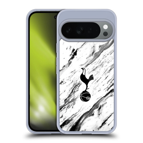 Tottenham Hotspur F.C. Badge Black And White Marble Soft Gel Case for Google Pixel 10
