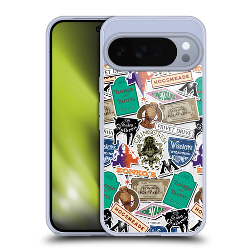 Harry Potter Locations Typography Logo Collage Soft Gel Case for Google Pixel 10 Pro XL