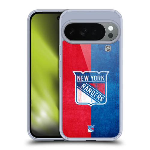 NHL New York Rangers Half Distressed Soft Gel Case for Google Pixel 10