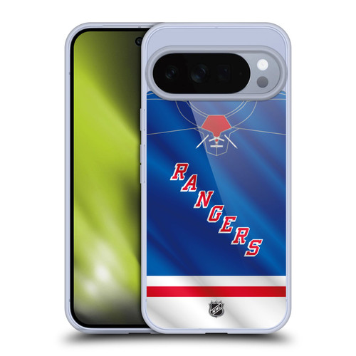 NHL New York Rangers Jersey Soft Gel Case for Google Pixel 10 Pro XL