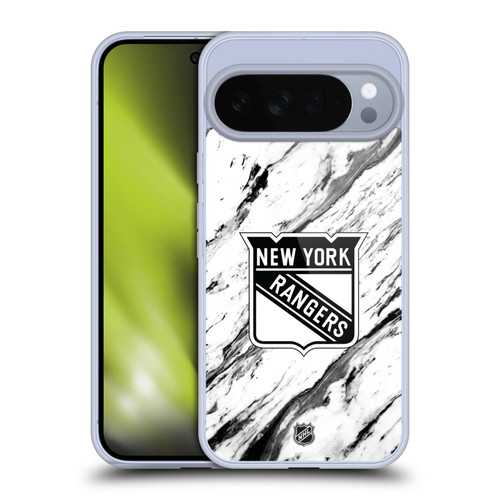 NHL New York Rangers Marble Soft Gel Case for Google Pixel 10 Pro XL