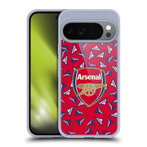 Arsenal FC Logos Geometric Pattern Soft Gel Case for Google Pixel 10
