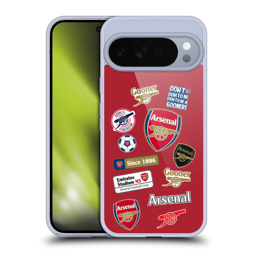 Arsenal FC Logos Collage Soft Gel Case for Google Pixel 10 Pro XL