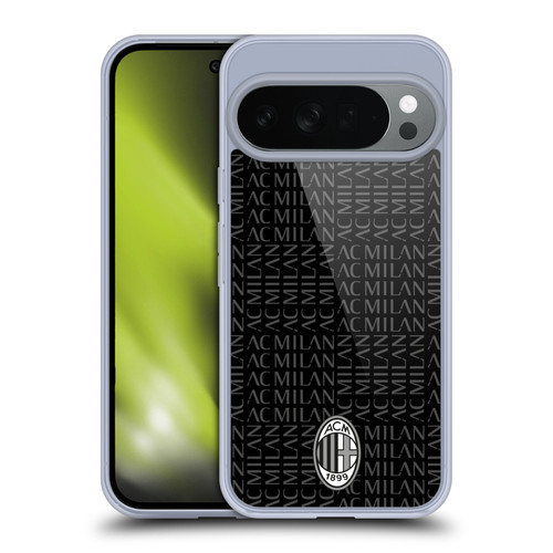AC Milan Crest Patterns Black And Grey Soft Gel Case for Google Pixel 10