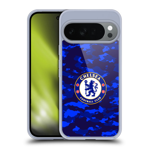 Chelsea Football Club Crest Camouflage Soft Gel Case for Google Pixel 10