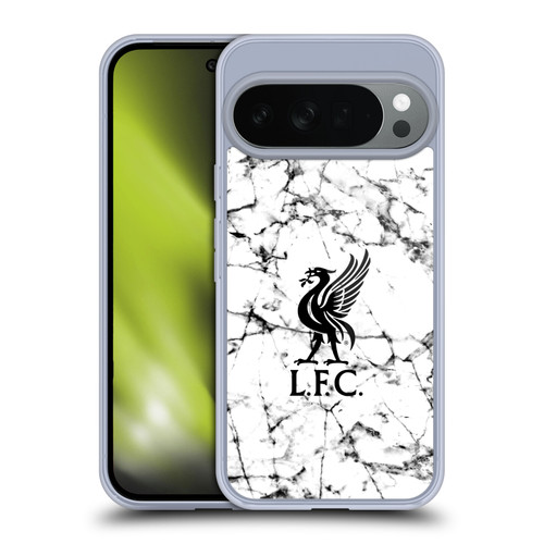 Liverpool Football Club Marble Black Liver Bird Soft Gel Case for Google Pixel 10