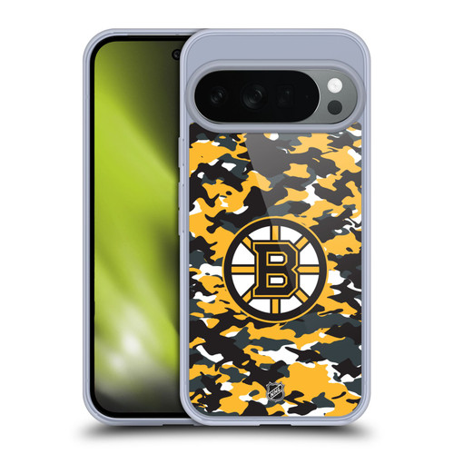 NHL Boston Bruins Camouflage Soft Gel Case for Google Pixel 10