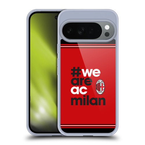 AC Milan Crest Stripes Soft Gel Case for Google Pixel 10