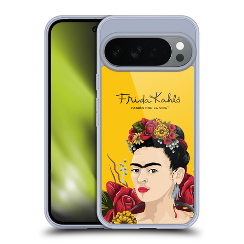 Frida Kahlo Red Florals Portrait Soft Gel Case for Google Pixel 10