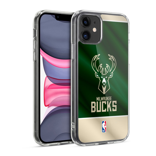 NBA Milwaukee Bucks Horizontal Banner Soft Gel Case for Apple iPhone 11