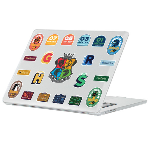 Harry Potter Icons Hogwarts Houses Clear Hard Crystal Armour Laptop Case for Apple MacBook Air 13.6" A2681/A3113/A3240 2022/2024/2025
