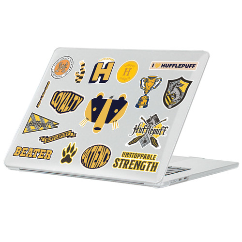 Harry Potter Icons Hufflepuff Clear Hard Crystal Armour Laptop Case for Apple MacBook Air 13.6" A2681/A3113/A3240 2022/2024/2025