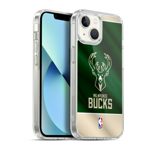 NBA Milwaukee Bucks Horizontal Banner Soft Gel Case for Apple iPhone 13