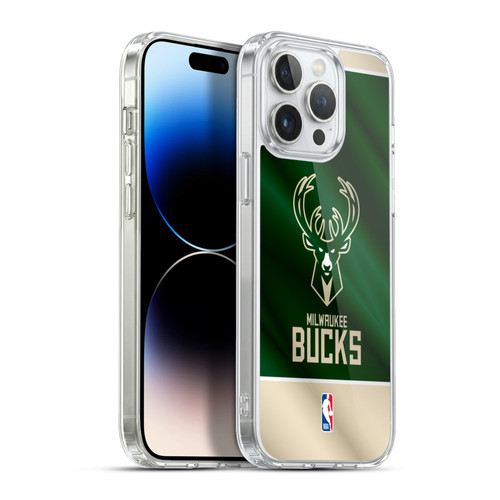 NBA Milwaukee Bucks Horizontal Banner Soft Gel Case for Apple iPhone 13 Pro Max & MagSafe