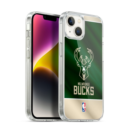 NBA Milwaukee Bucks Horizontal Banner Soft Gel Case for Apple iPhone 14 Plus & MagSafe
