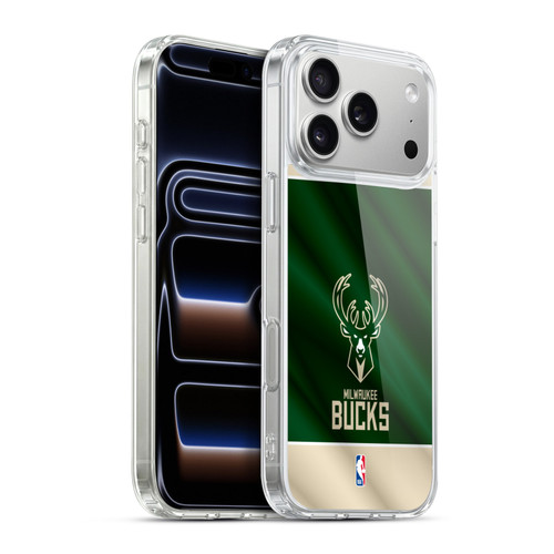 NBA Milwaukee Bucks Horizontal Banner Soft Gel Case for Apple iPhone 17 Pro Max