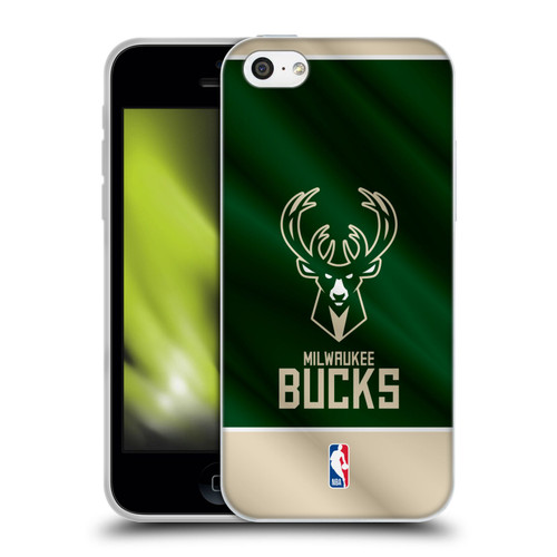 NBA Milwaukee Bucks Horizontal Banner Soft Gel Case for Apple iPhone 5c