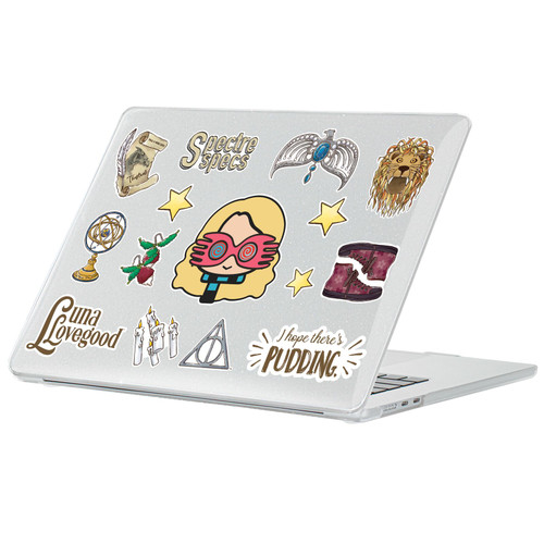 Harry Potter Icons Luna Lovegood Clear Glitter Hard Crystal Armour Laptop Case for Apple MacBook Air 13.6" M2 A2681/M3 A3113/M4 A3240 2022/2024/2025