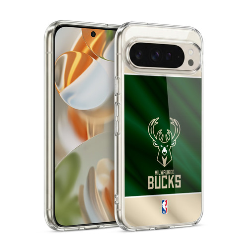 NBA Milwaukee Bucks Horizontal Banner Soft Gel Case for Google Pixel 9 / Pixel 9 Pro