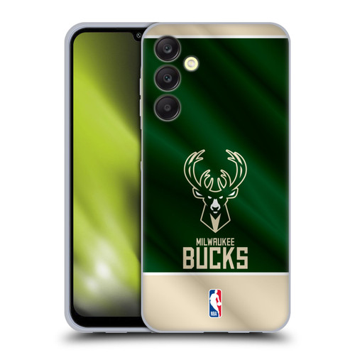 NBA Milwaukee Bucks Horizontal Banner Soft Gel Case for Samsung Galaxy A25 5G