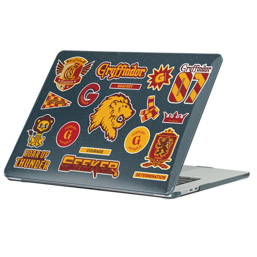 Harry Potter Icons Gryffindor Black Glitter Hard Crystal Armour Laptop Case for Apple MacBook Air 13.6" A2681/A3113/A3240/A3449 2022/2024/2025/2026