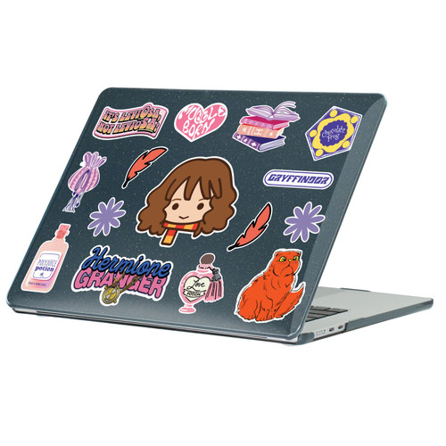 Harry Potter Icons Hermione Granger Black Glitter Hard Crystal Armour Laptop Case for Apple MacBook Air 13.6" M2 A2681/M3 A3113/M4 A3240 2022/2024/2025