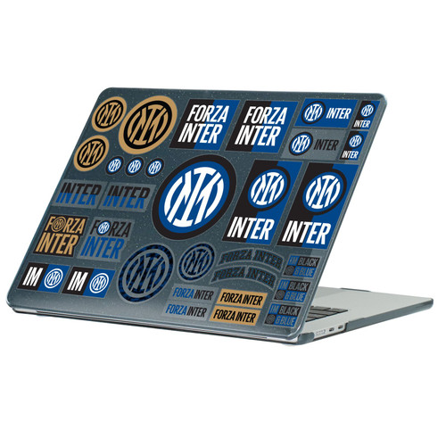 Fc Internazionale Milano Graphic Icons Logo and Typography Black Glitter Hard Crystal Armour Laptop Case for Apple MacBook Air 13.6" A2681/A3113/A3240/A3449 2022/2024/2025/2026