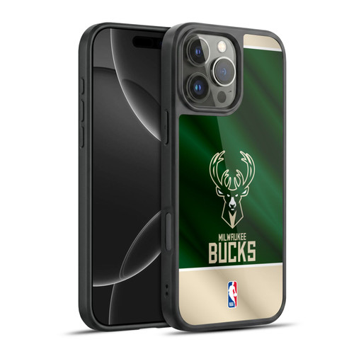 NBA Milwaukee Bucks Horizontal Banner Gel Armour Case For Apple iPhone 16 Pro Max
