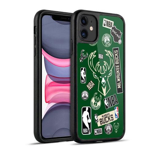 NBA Milwaukee Bucks Sticker Collage Gel Armour Case For Apple iPhone 11