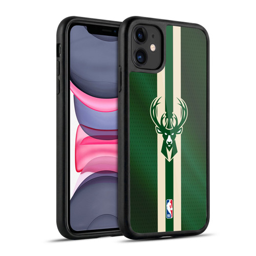 NBA Milwaukee Bucks Stripes Gel Armour Case For Apple iPhone 11