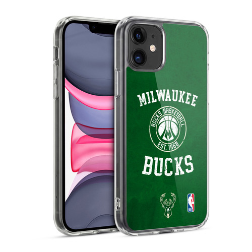NBA Milwaukee Bucks Distressed Soft Gel Case for Apple iPhone 11
