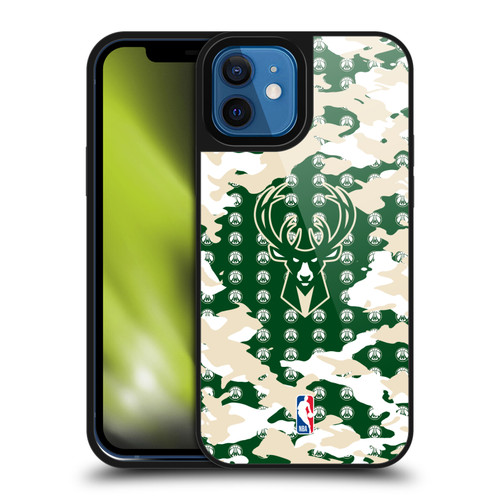 NBA Milwaukee Bucks Camouflage Gel Armour Case For Apple iPhone 12 / iPhone 12 Pro