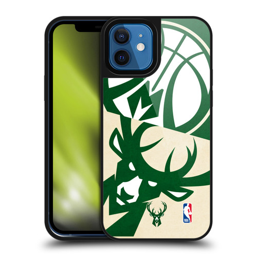 NBA Milwaukee Bucks Half Oversized Gel Armour Case For Apple iPhone 12 / iPhone 12 Pro