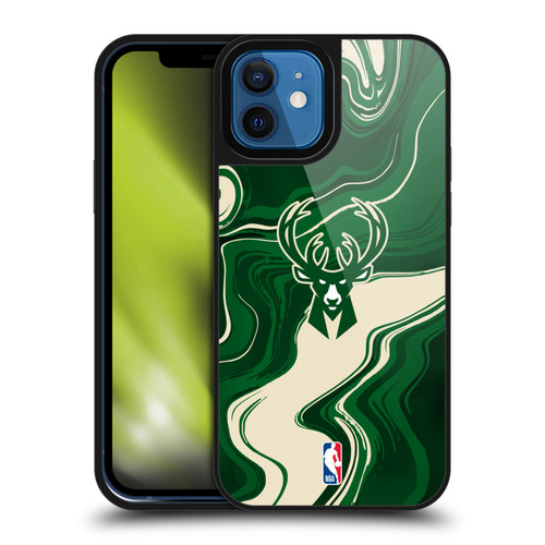 NBA Milwaukee Bucks Marble Agates Gel Armour Case For Apple iPhone 12 / iPhone 12 Pro