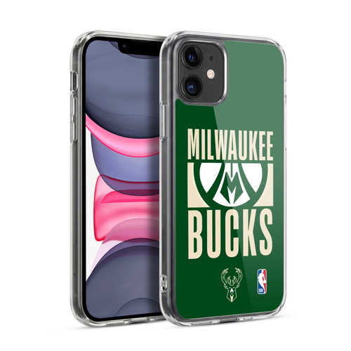 NBA Milwaukee Bucks Typography Soft Gel Case for Apple iPhone 11