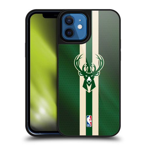 NBA Milwaukee Bucks Stripes Gel Armour Case For Apple iPhone 12 / iPhone 12 Pro