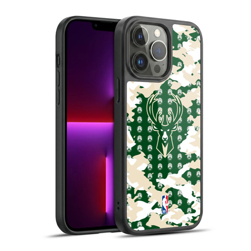 NBA Milwaukee Bucks Camouflage Gel Armour Case For Apple iPhone 13 Pro Max