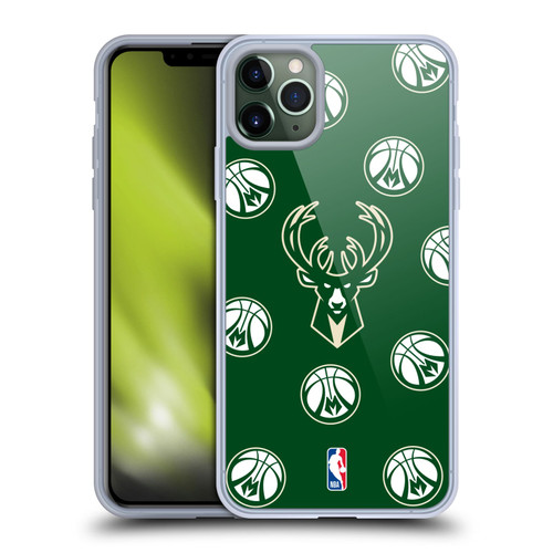 NBA Milwaukee Bucks Patterns Soft Gel Case for Apple iPhone 11 Pro Max & MagSafe