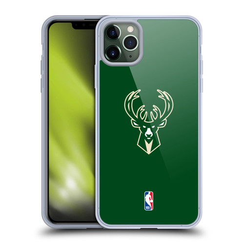 NBA Milwaukee Bucks Plain Soft Gel Case for Apple iPhone 11 Pro Max & MagSafe
