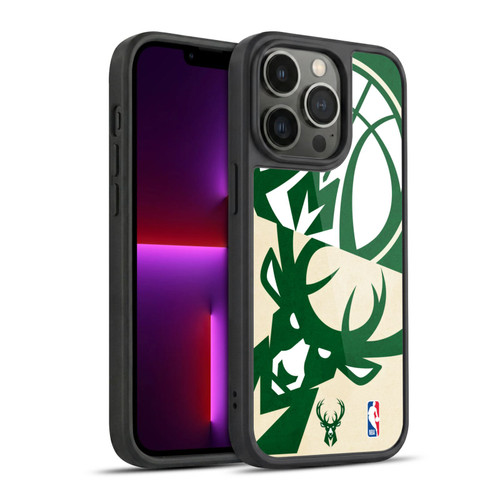 NBA Milwaukee Bucks Half Oversized Gel Armour Case For Apple iPhone 13 Pro
