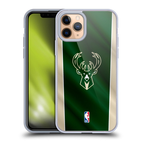 NBA Milwaukee Bucks Vertical Banner Soft Gel Case for Apple iPhone 11 Pro & MagSafe
