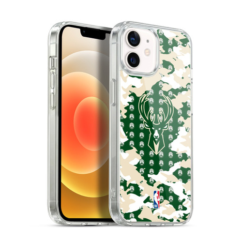 NBA Milwaukee Bucks Camouflage Soft Gel Case for Apple iPhone 12 / iPhone 12 Pro & MagSafe