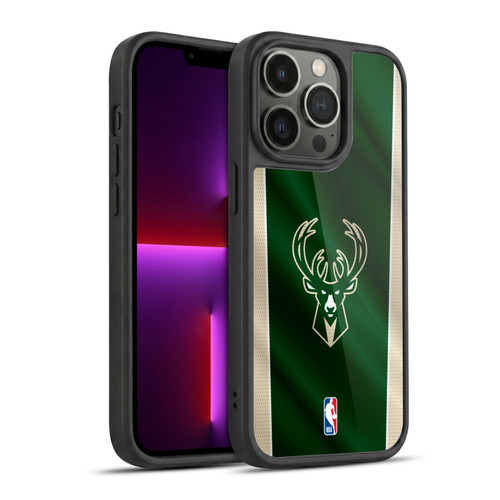 NBA Milwaukee Bucks Vertical Banner Gel Armour Case For Apple iPhone 13 Pro