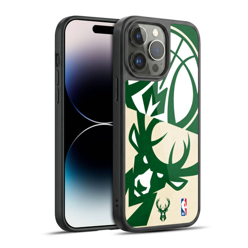 NBA Milwaukee Bucks Half Oversized Gel Armour Case For Apple iPhone 14 Pro Max