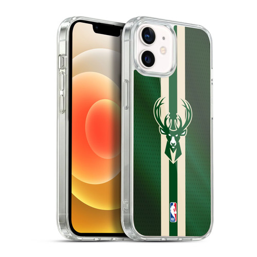 NBA Milwaukee Bucks Stripes Soft Gel Case for Apple iPhone 12 / iPhone 12 Pro & MagSafe