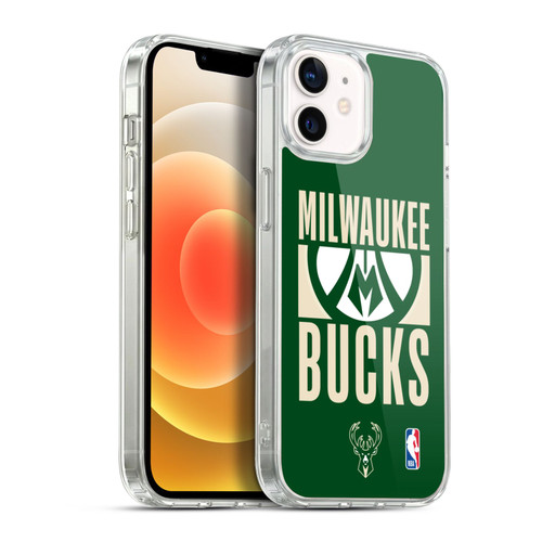 NBA Milwaukee Bucks Typography Soft Gel Case for Apple iPhone 12 / iPhone 12 Pro & MagSafe